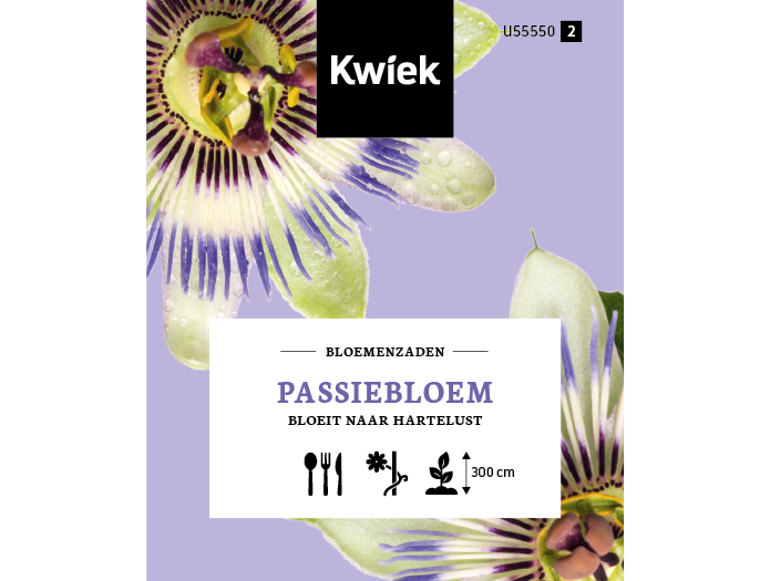 Passiebloem zaden -  Kwiek Uitdeel zakjes (UITVERKOCHT), afbeelding 1 van 3
