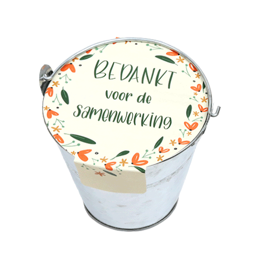 Bedankt voor de samenwerking - bedankje zaden in emmertje, afbeelding 1 van 8