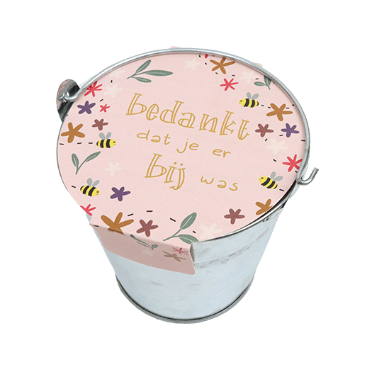 Bedankt dat je er bij was - bedankje zaden in emmertje, afbeelding 1 van 8