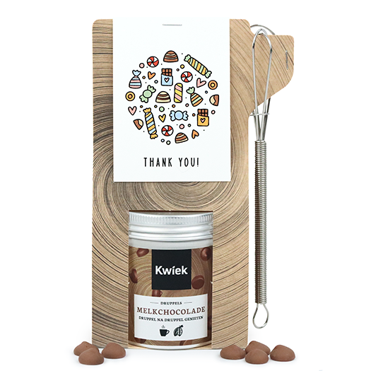 Thank you! - Chocolademelk in tas met mini garde // Eef, afbeelding 1 van 6
