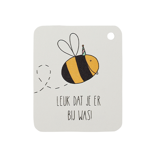 Label - Leuk dat je er bij was! | 50 x 60 mm, afbeelding 1 van 3