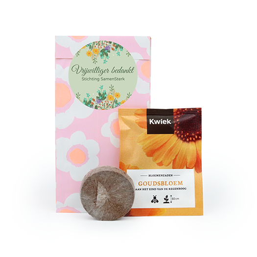 Vrijwilliger bedankt - zaden in cadeauzakje, afbeelding 1 van 6