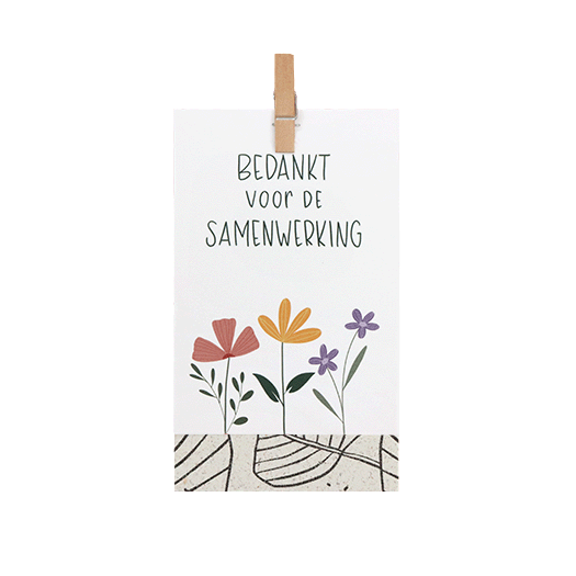 Bedankt voor de samenwerking - Zaden in graspapieren zakje // Floralis, afbeelding 1 van 5