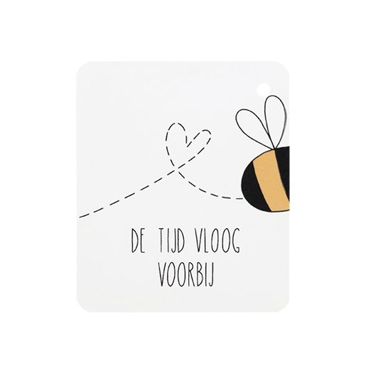 Label - De tijd vloog voorbij | 50 x 60 mm, afbeelding 1 van 3