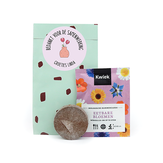 Bedankt voor de samenwerking - zaden in cadeauzakje, afbeelding 1 van 6