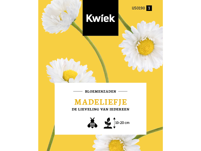 Madelief zaden -  Kwiek Uitdeel zakjes, afbeelding 1 van 3